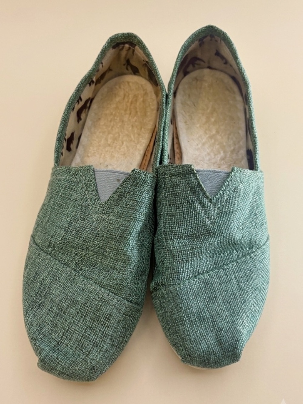 TOMS Casual Slip-On Flats in Seafoam Green Sz 7W